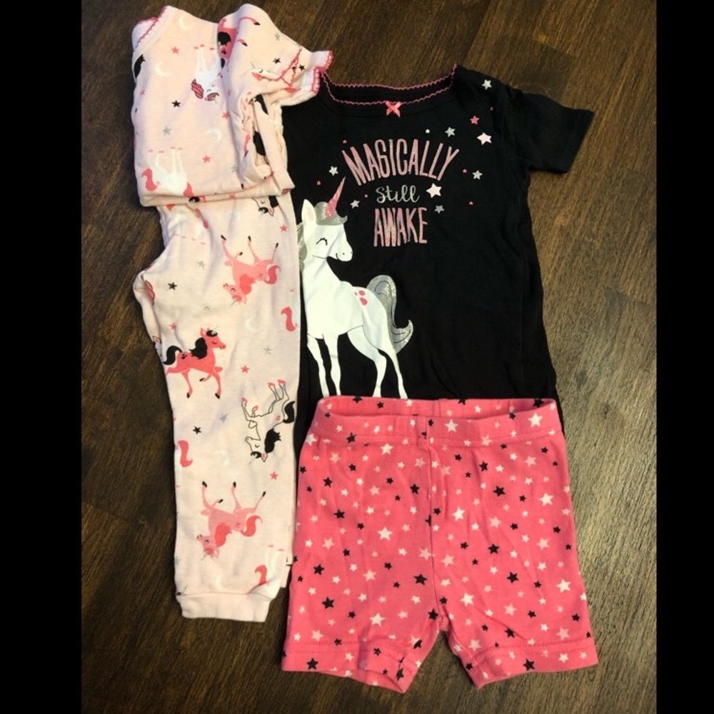 Baby Girls / Toddler Pajamas - 4 Piece Set